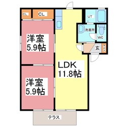 ルミエールM　Bの物件間取画像